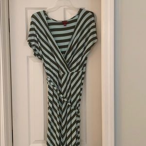 Maxi short sleeved striped dress